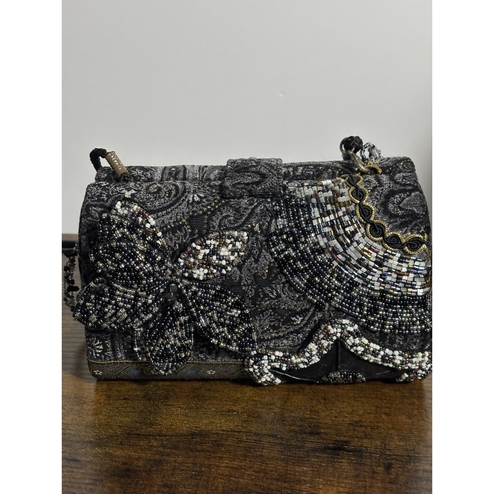 Black Beaded Evening Bag‎